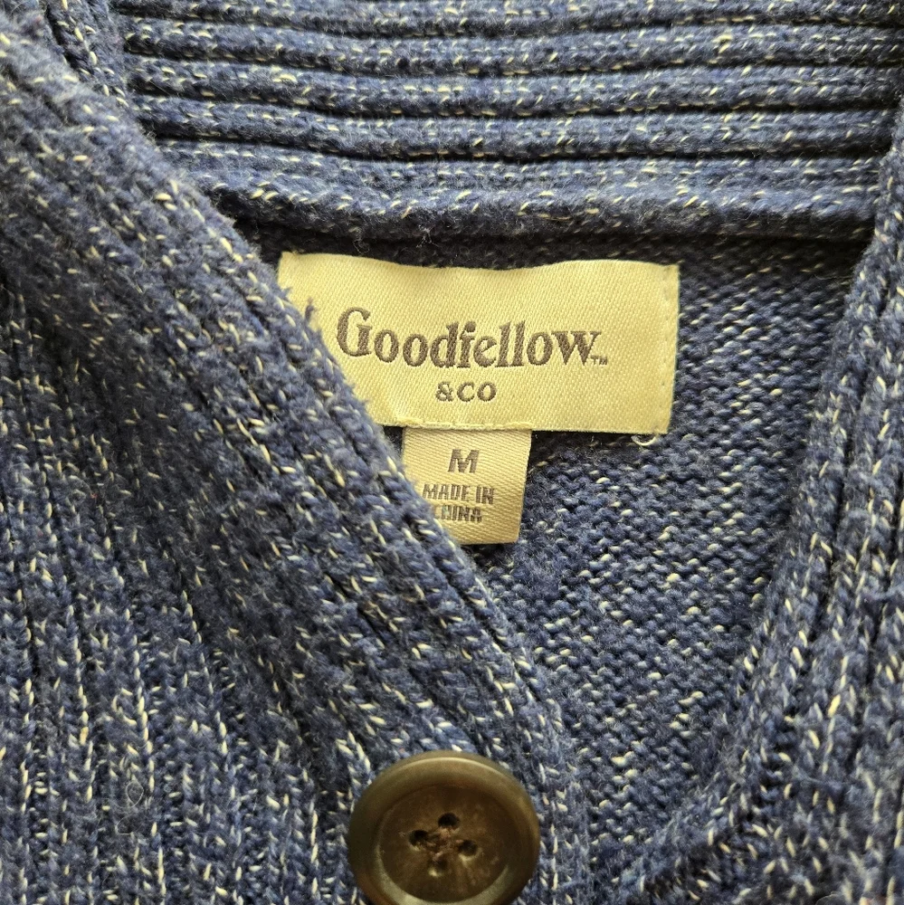 Blue Button-Up Sweater - Picture 2 of 4